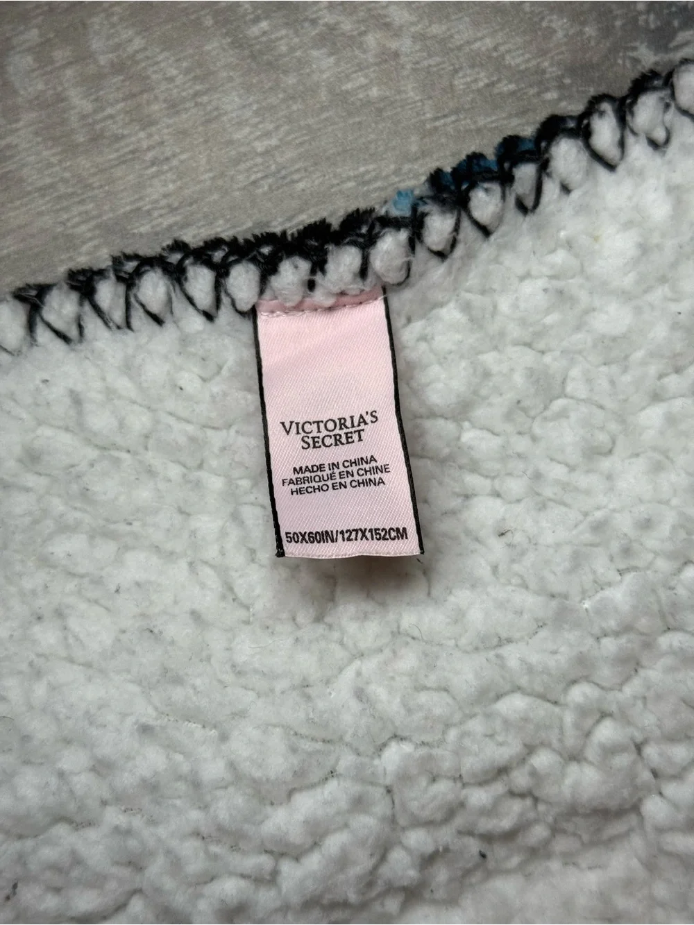 Victoria's Secret Sherpa Blanket Plush Cozy Stars Moon Celestial 50